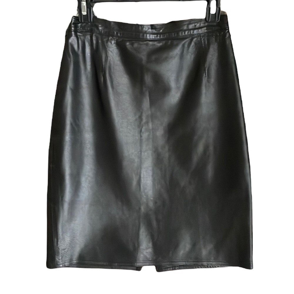 Jane Justin Leather Skirt 10